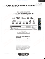 Onkyo DV-BD507BCDC1N Service Manual