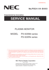 NEC PX-50XM4 Service Manual