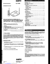 Sanyo CLT-186X Instruction Manual