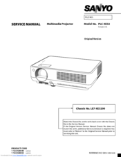 Sanyo PLC-XE32 Service Manual