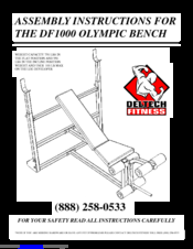 Deltech Fitness DF1000 Assembly Instructions Manual