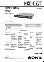 Sony HCD-DZ7T Service Manual