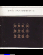 B&O Beocord 1200 Operating Instructions Manual