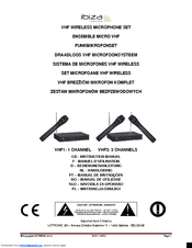 Ibiza sound VHF1 Instruction Manual