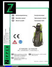 Zipper Mowers ZI-HDR230 Operation Manual