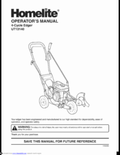 Homelite UT13140 Operator's Manual