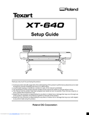 Roland Texart XT-640 Setup Manual