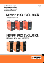 Kemppi Pro Evolution 5200 MVU Operation Instruction Manual