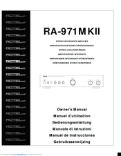 Rotel RA-971MKII Owner's Manual