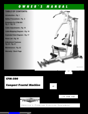 Tuffstuff CFM-500 Owner's Manual