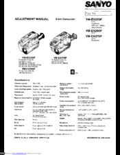 Sanyo VM-EX220P Adjustment Manual