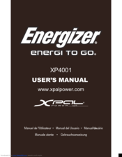 Energizer xp4001 User Manual