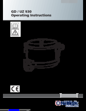 Nilfisk-Advance GD/UZ 930 Operating Instructions Manual