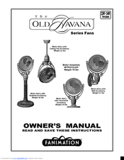 Fanimation Old Havana Series Owner's Manual