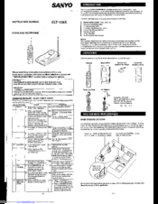 Sanyo CLT-138X Instruction Manual