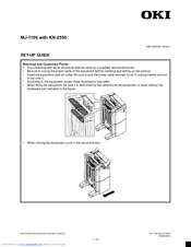 Oki MJ-1108 Setup Manual