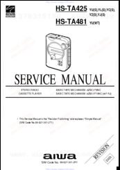 Aiwa HS-TA481 Service Manual