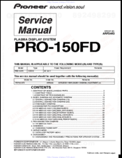 Pioneer Elite KURO PRO 150FD Service Manual