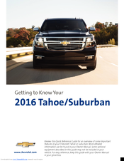 Chevrolet 2016 Tahoe Getting To Know Your