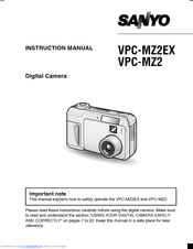Sanyo VPC-MZ2EX Instruction Manual