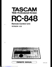 Tascam RC-848 Owner's Manual