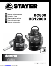 Stayer BC800 Operating Instructions Manual