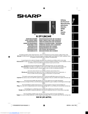 Sharp R-291WE Operation Manual With Cookbook
