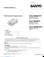 Sanyo VCC-WD8874 - Wide Dynamic Range Color Service Manual