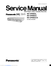 Panasonic NV-VP60GCS Service Manual