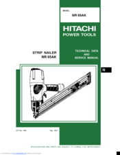 Hitachi NR 65AK Service Manual
