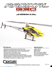 Century Helicopter Products Radikal G30 Manual