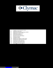 Clymac zm2 Operating And Maintenance Instructions Manual