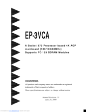 EPOX EP-3VCA Manual
