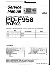 Pioneer PD-F958 Service Manual
