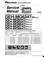 Pioneer DEH-MG6547 Service Manual