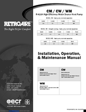 ECR WM Installation, Operation & Maintenance Manual