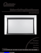 Cima Below Ceiling ElectriScreen Owner's Manual