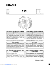 Hitachi E10U Safety Instructions And Instruction Manual