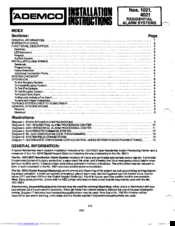 ADEMCO 4021 Installation Instructions Manual