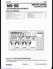 Boss ME-50 Manuals | ManualsLib Boss ME-50 Manuals | ManualsLib