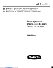 AGA marvel ML24BCGO Installation, Operation And Maintenance Instructions