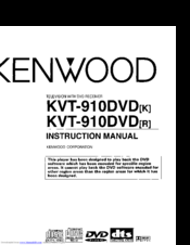 Kenwood KVT-910DVD Instruction Manual