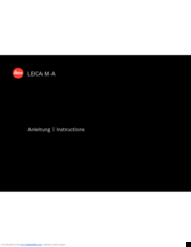Leica M-A Instructions Manual