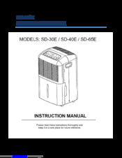 Sunpentown SD-30E Instruction Manual
