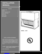 Unitary Products Group LA120 Installation Manual