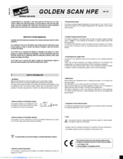 Clay Paky GOLDEN SCAN HPE Instruction Manual