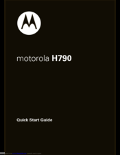Motorola H790 - Headset - Monaural Quick Start Manual