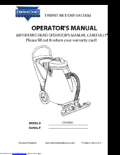 Diamond Products TYRANT Operator's Manual