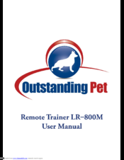 outstanding pet LR-800M User Manual