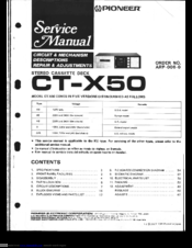 Pioneer CT-X50 Service Manual